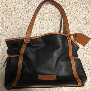 Dooney and Bourke dark brown leather tote